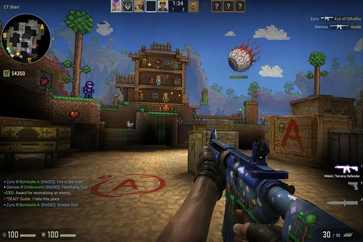 Counter-Strike x Terraria 截圖混搭