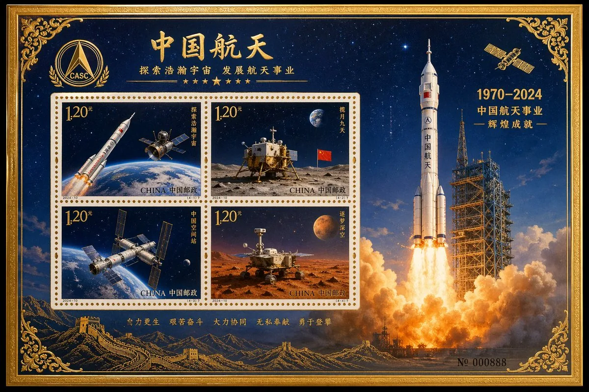 中國航天紀念郵票張