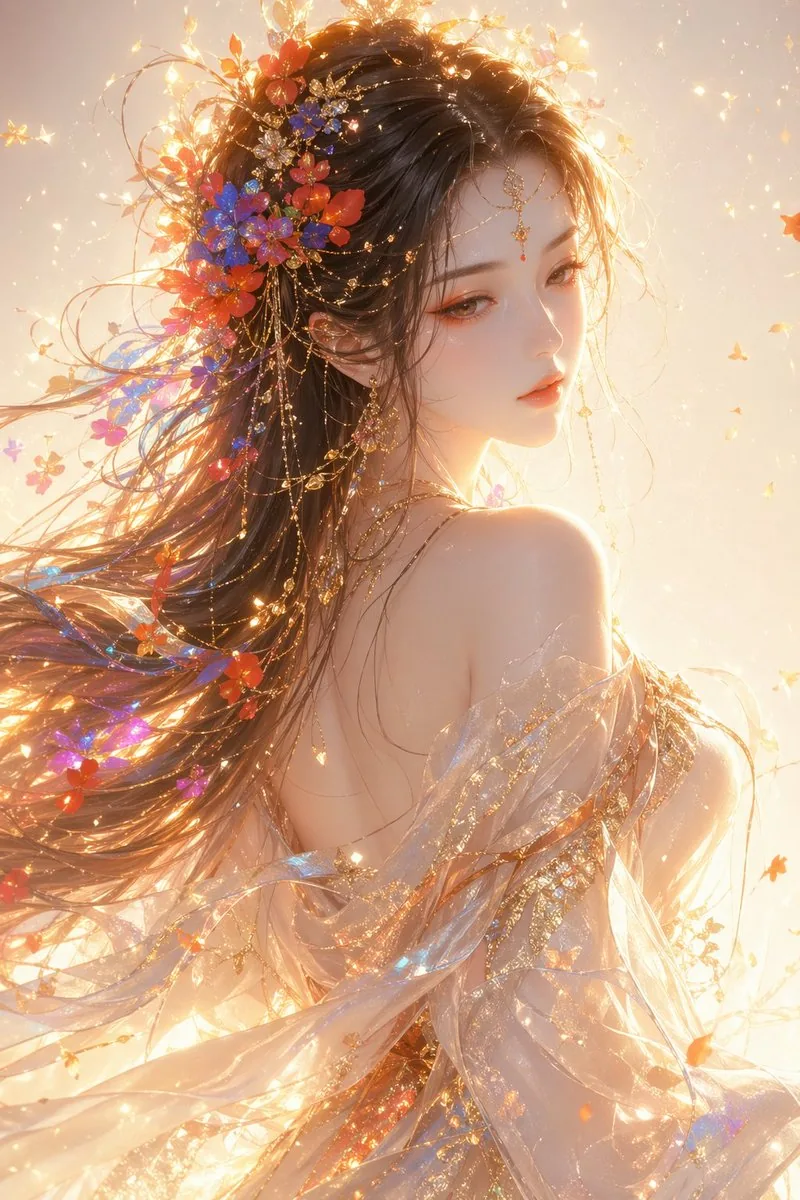 東方奇幻女性半身像