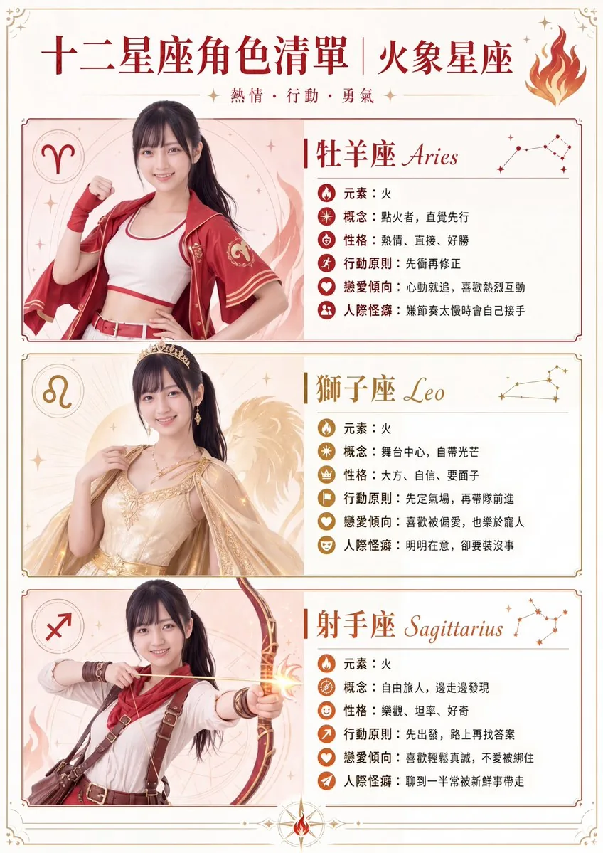 火象星座角色海報