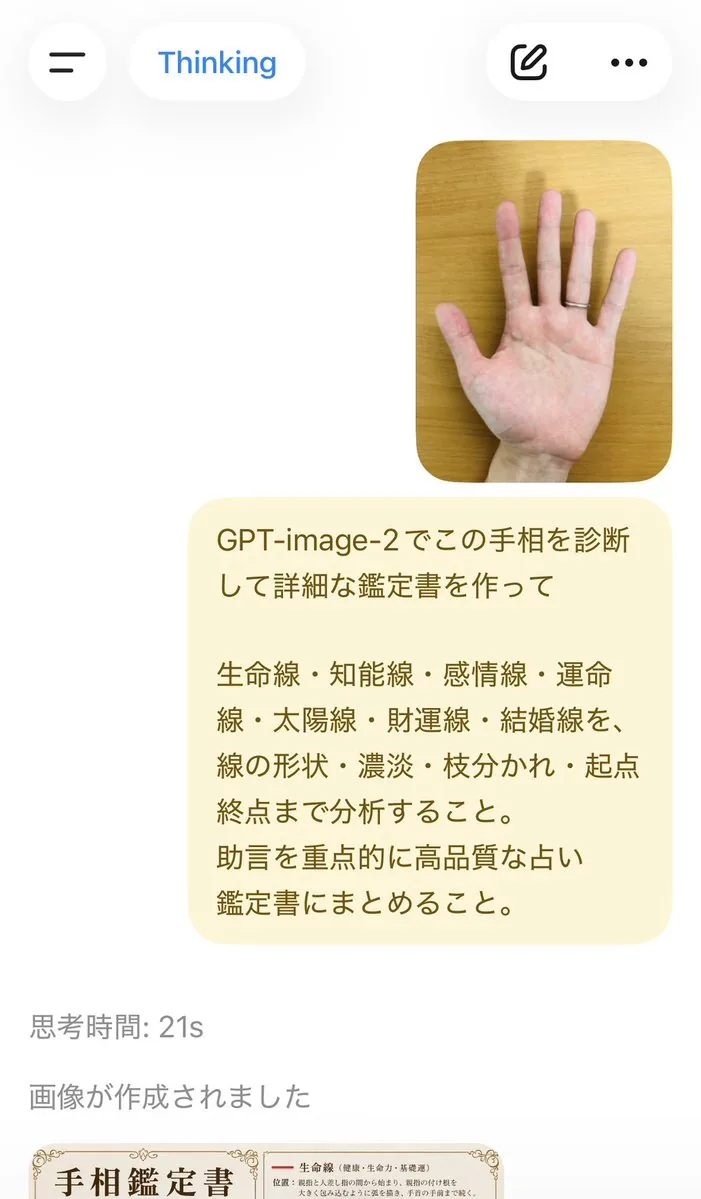 手相診斷報告