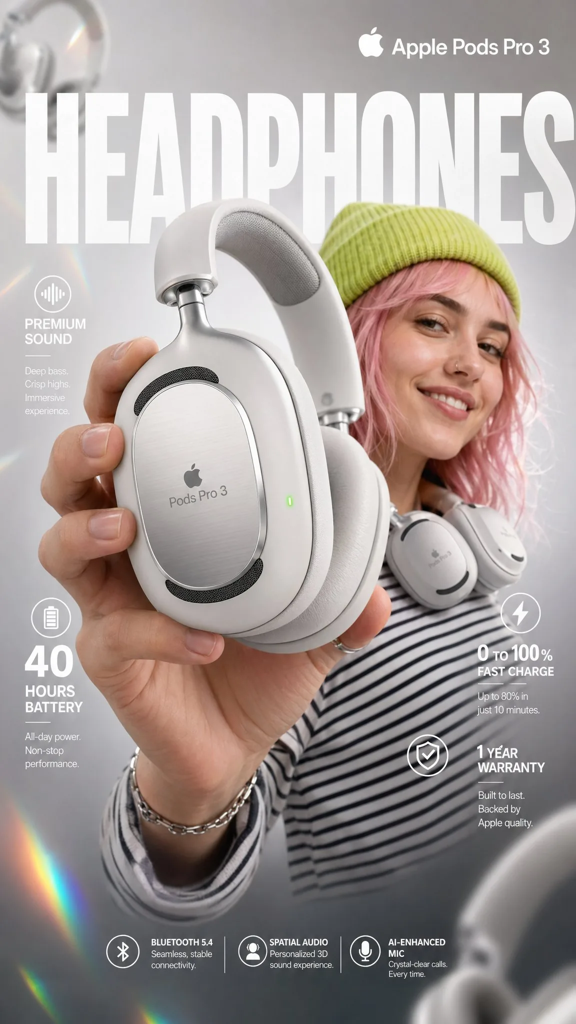 Apple Pods Pro 3 耳機電商信息圖