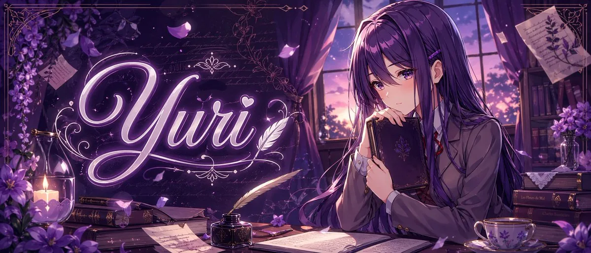 紫色動漫 Yuri 橫幅